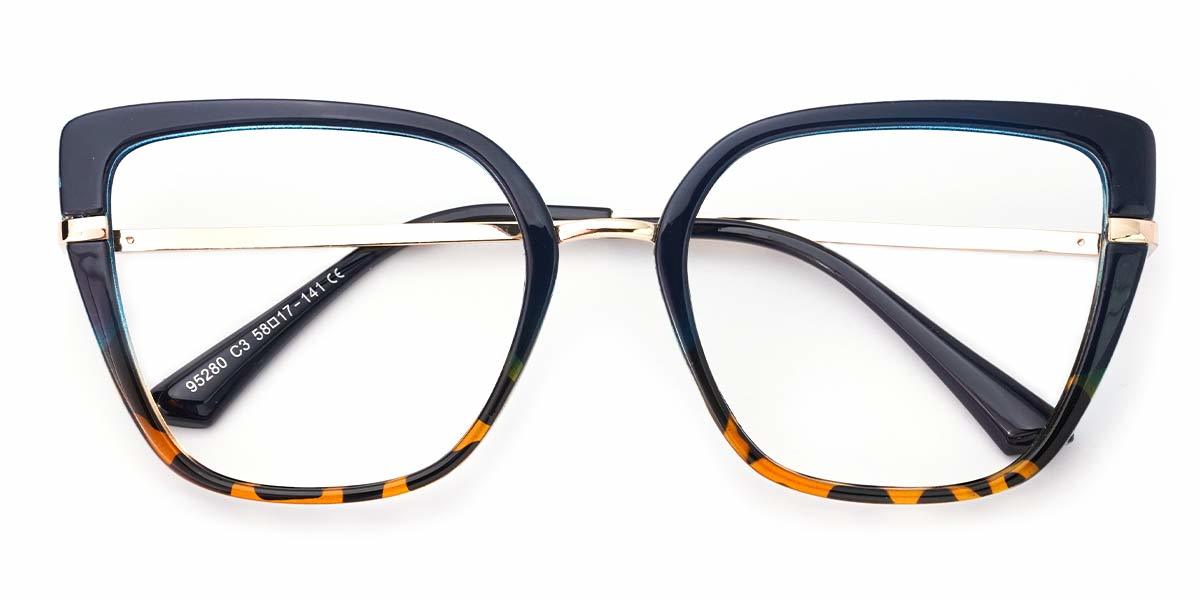Navy Blue Tortoiseshell Leire - Cat Eye Glasses