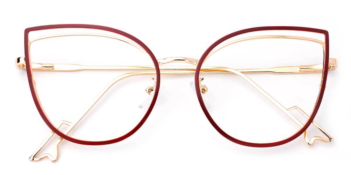 Burgundy Hye - Cat Eye Glasses