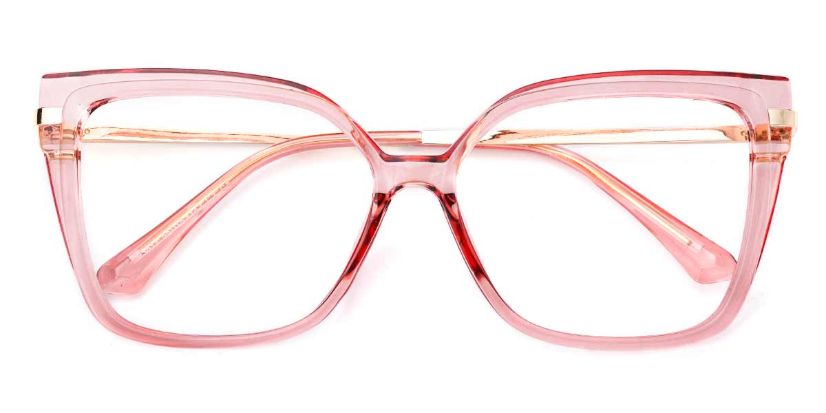 Pink - Square Glasses - Sarah