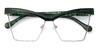 Silver Green Lattice Madison - Cat Eye Glasses