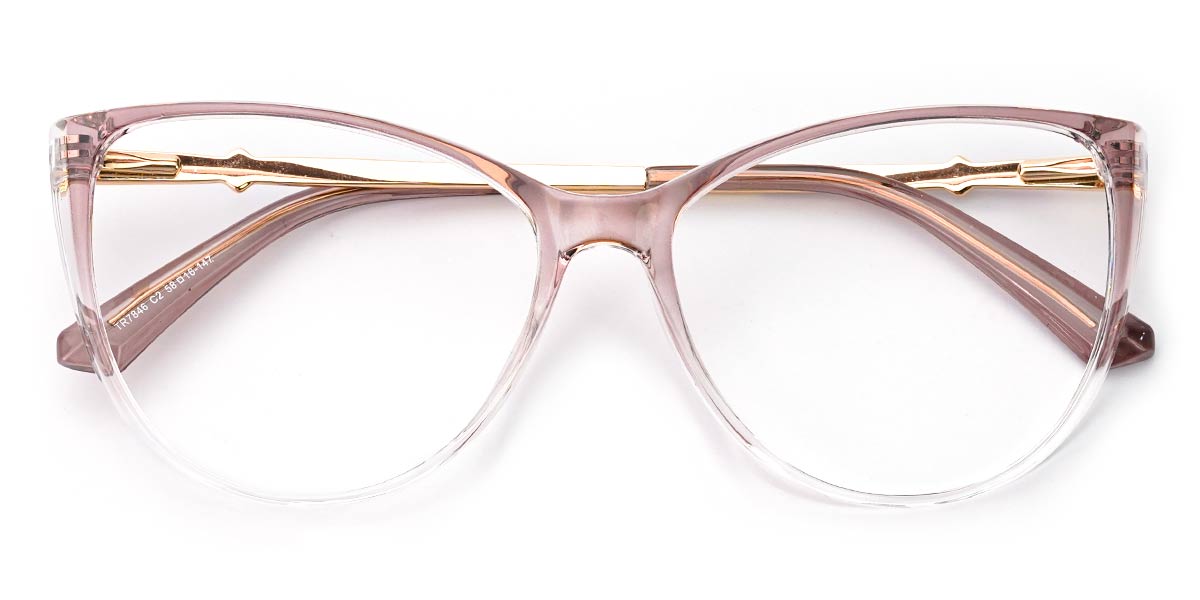 Brown - Cat eye Glasses - Caius