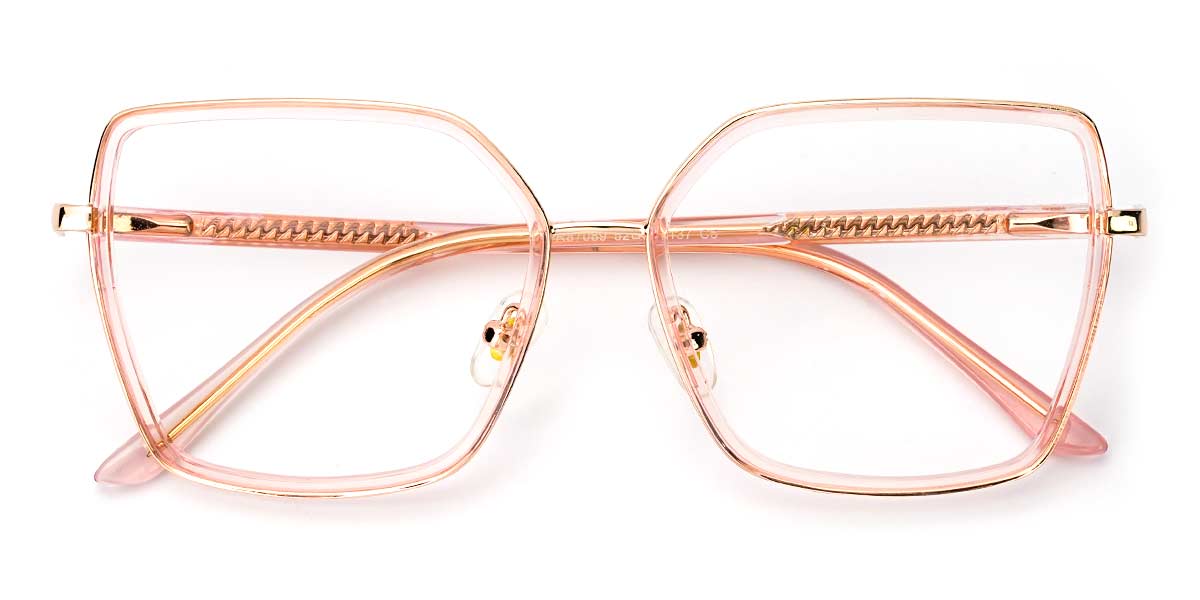 Light Pink - Square Glasses - Minda