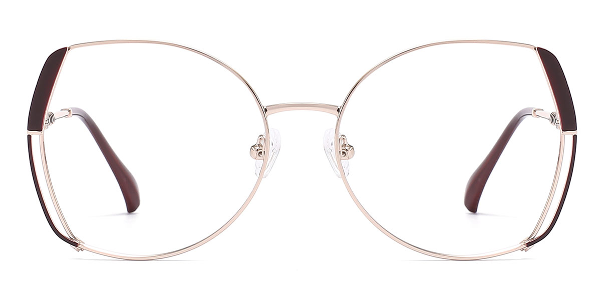 Brown - Oval Glasses - Jianna