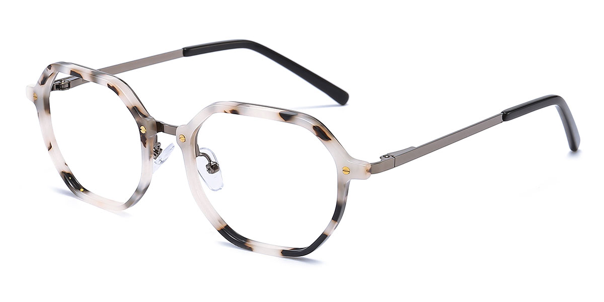 Dark Brown Spots - Rectangle Glasses - Blaire
