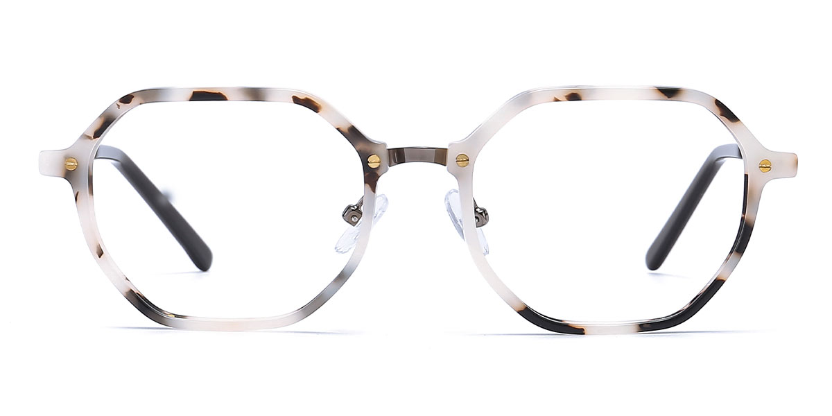 Dark Brown Spots - Rectangle Glasses - Blaire