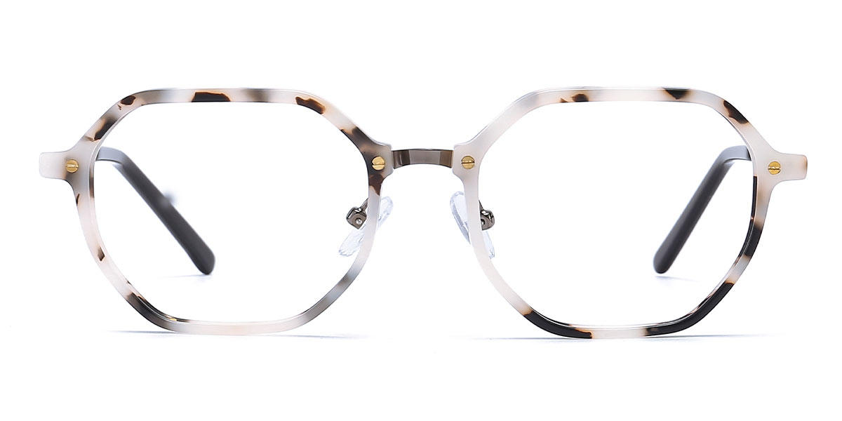 Dark Brown Spots Blaire - Rectangle Glasses