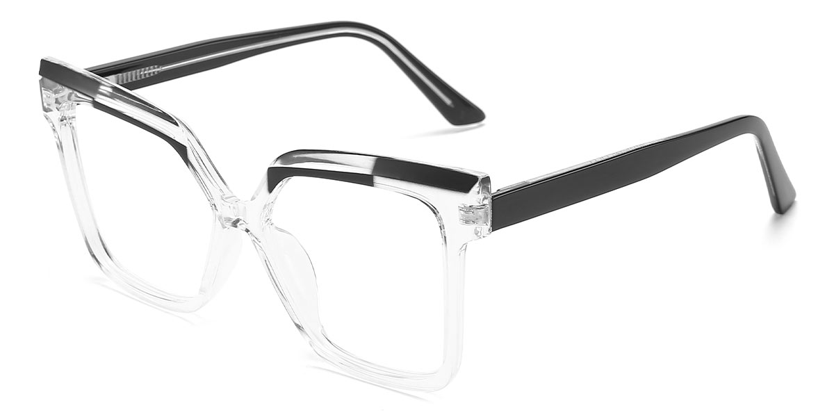 Black Clear - Square Glasses - Mikey