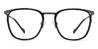 Black Joelle - Rectangle Glasses