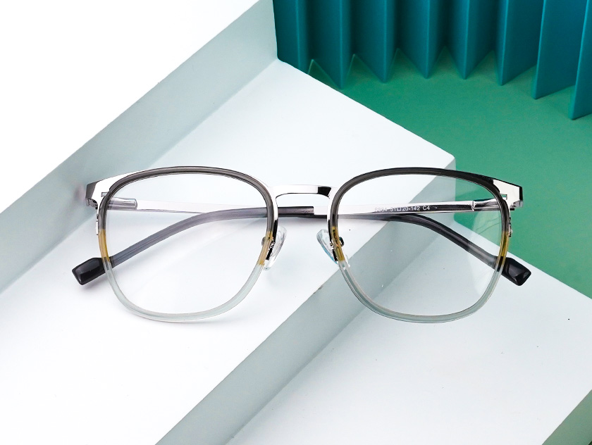 Joelle - Rectangle Grey Glasses For Men & Women | Lensmart Online