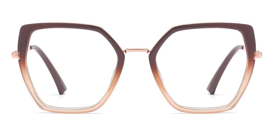 Gradient Brown Justice - Square Glasses