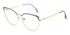 Gold Grey Albert - Cat Eye Glasses
