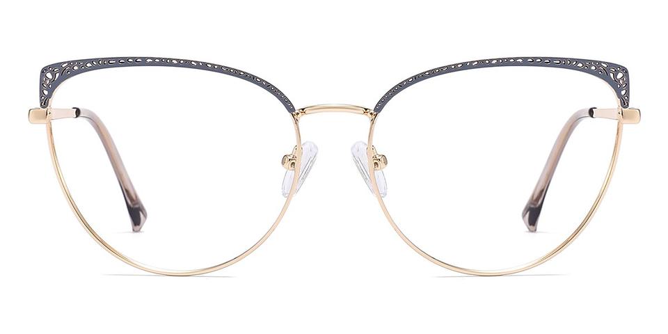 Gold Grey Albert - Cat Eye Glasses