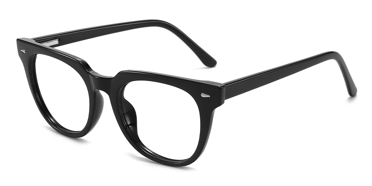 Black - Oval Glasses - Paisley