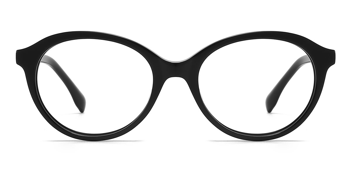 Black - Oval Glasses - Lucky