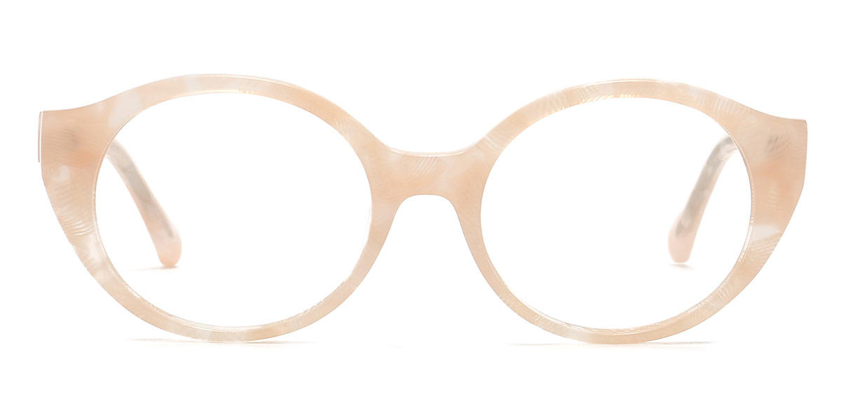 Marble Yellow Merrick - Oval Glasses