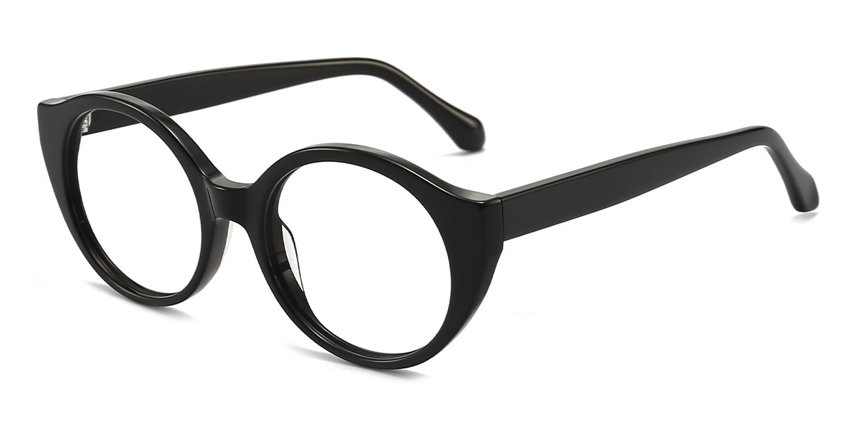 Black - Oval Glasses - Merrick