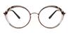 Grey Brown Spots Pierre - Oval Glasses
