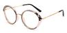 Grey Brown Spots Pierre - Oval Glasses