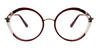 Wine Brown Spots Pierre - Oval Glasses