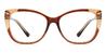 Brown Tawny Dhriti - Cat Eye Glasses