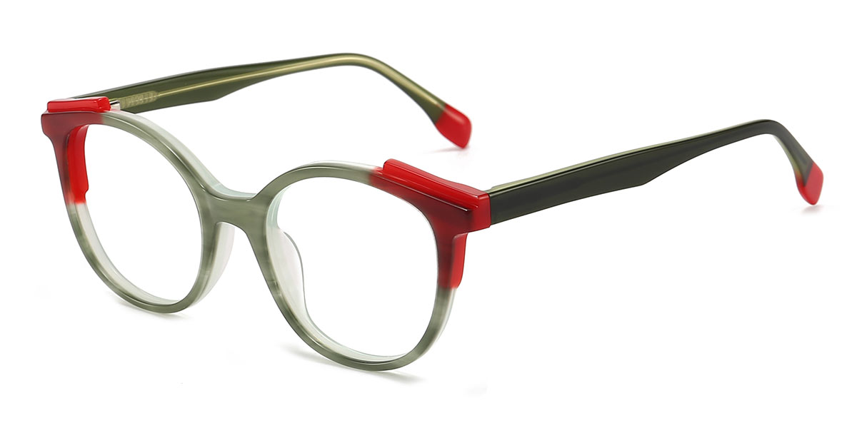 Green - Oval Glasses - Eugene