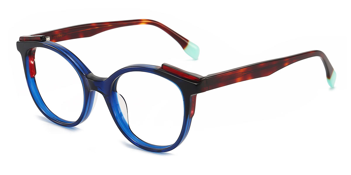 Blue - Oval Glasses - Eugene