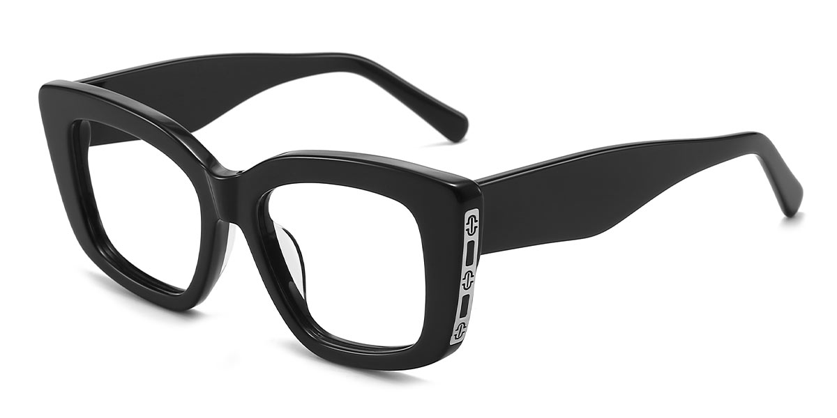 Black - Rectangle Glasses - Ramon