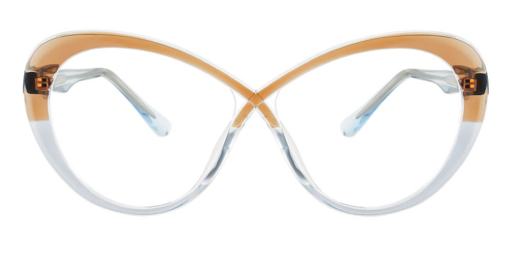 Orange Baby Blue Vinny - Oval Glasses