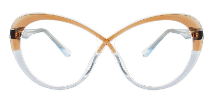 Orange Baby Blue Vinny - Oval Glasses