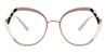 Cameo Brown Brown Spots Larry - Oval Glasses