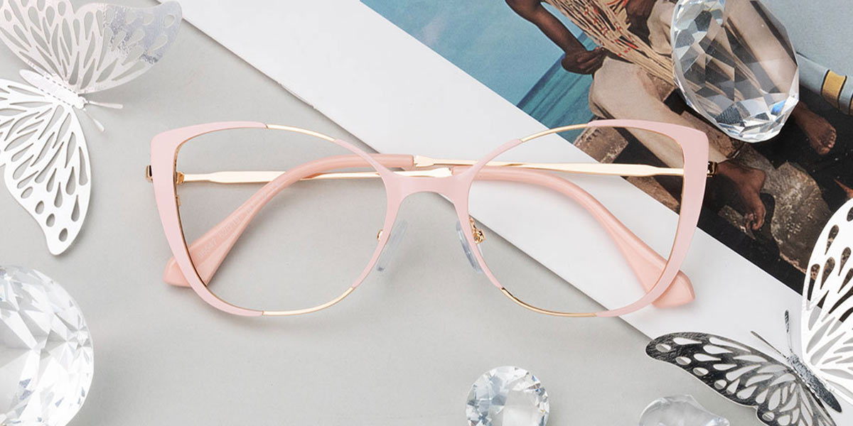 Pink - Square Glasses - Aiyana