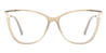 Cream White Elora - Cat Eye Glasses