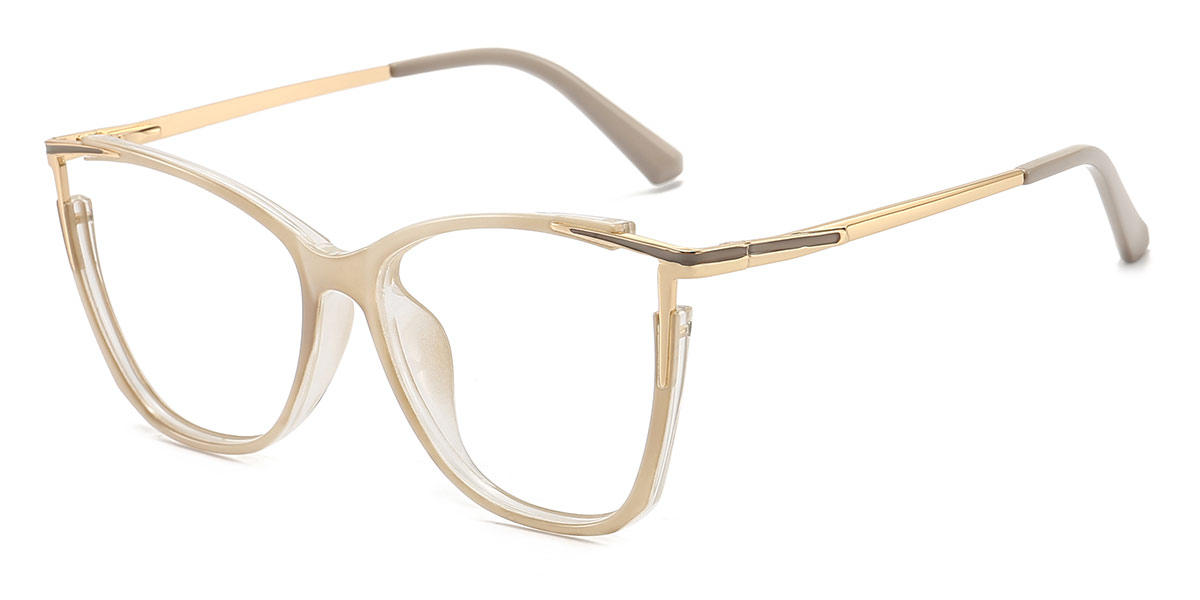Cream White Elora - Cat Eye Glasses