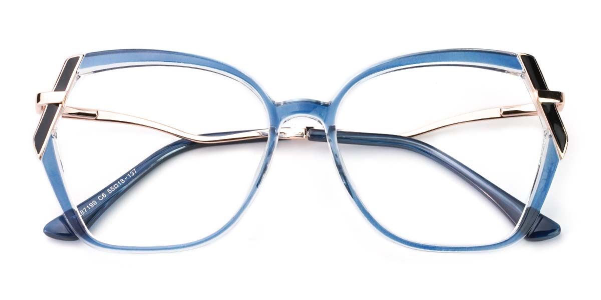 Blue - Square Glasses - Fatimah
