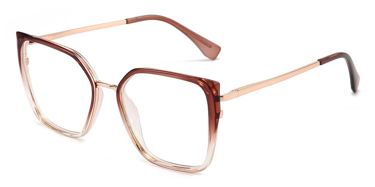 Gradient Brown - Square Glasses - Nors