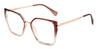 Gradient Brown Nors - Square Glasses