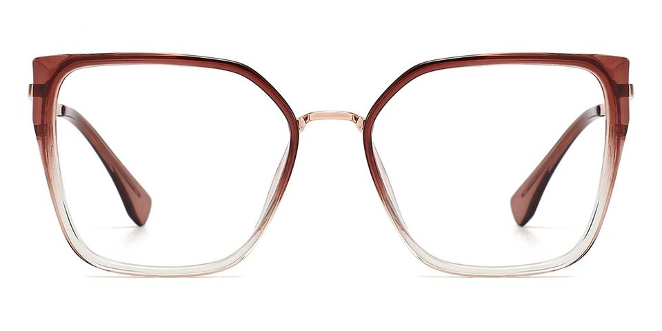Gradient Brown Nors - Square Glasses