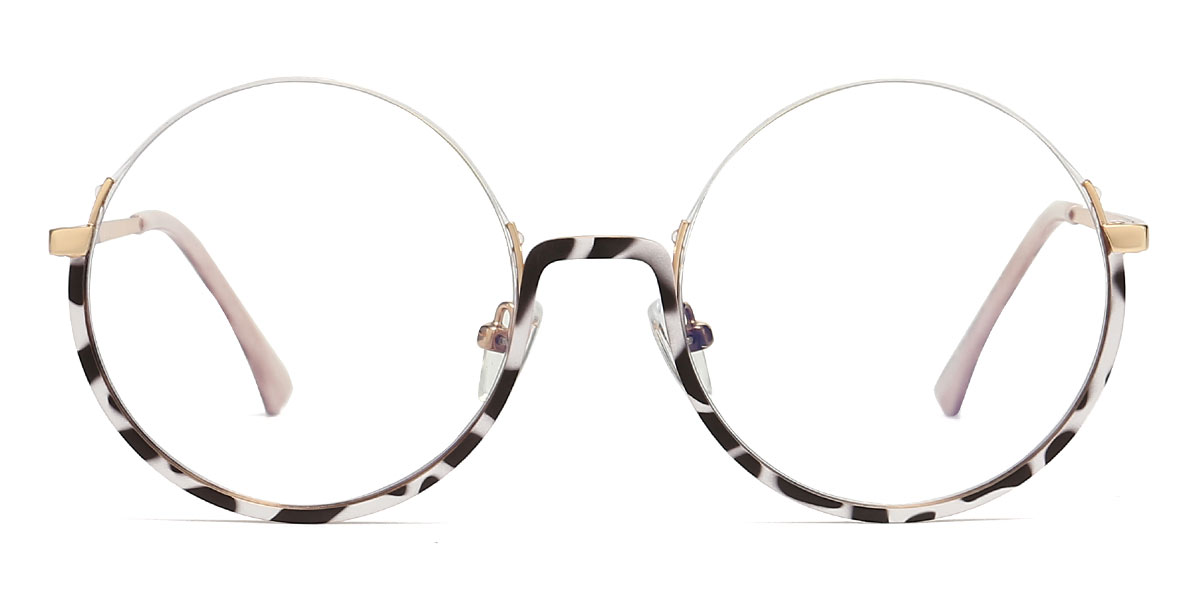 Grey Stripe - Round Glasses - Lucien