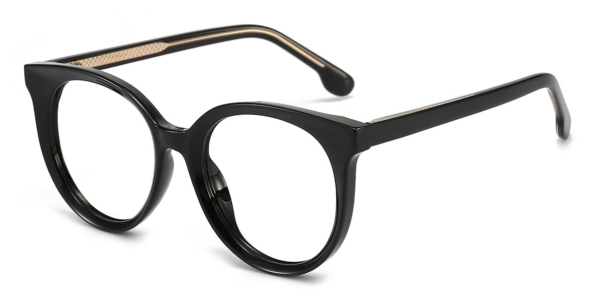 Black - Round Glasses - Nael