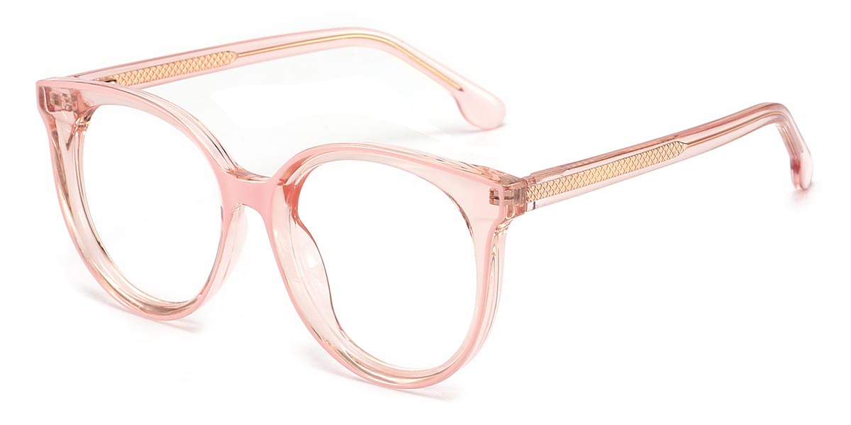 Pink - Round Glasses - Nael