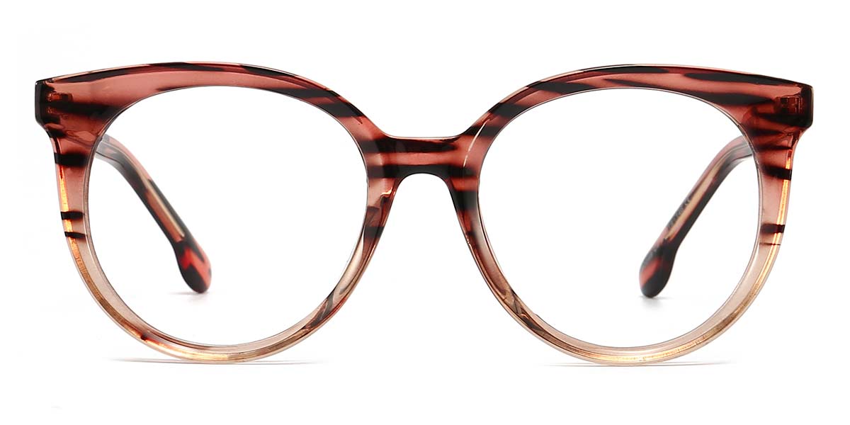 TigerSkin - Round Glasses - Nael