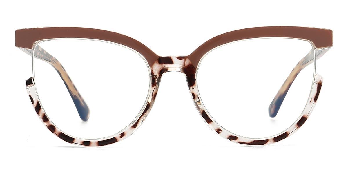 Cameo Brown Brown Spots Rami - Oval Glasses