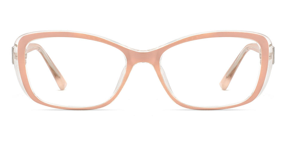 Coral Orange Vedant - Rectangle Glasses