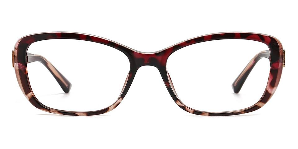 Red Tortoiseshell Vedant - Rectangle Glasses