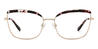 Gold Floral Yahir - Rectangle Glasses