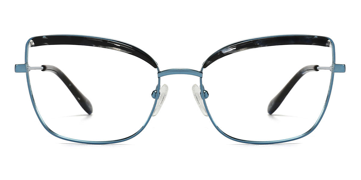 Blue Black Tortoiseshell Yahir - Rectangle Glasses