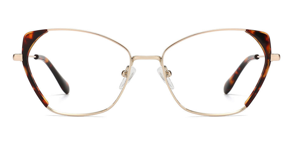Gold Tortoiseshell Yunus - Rectangle Glasses
