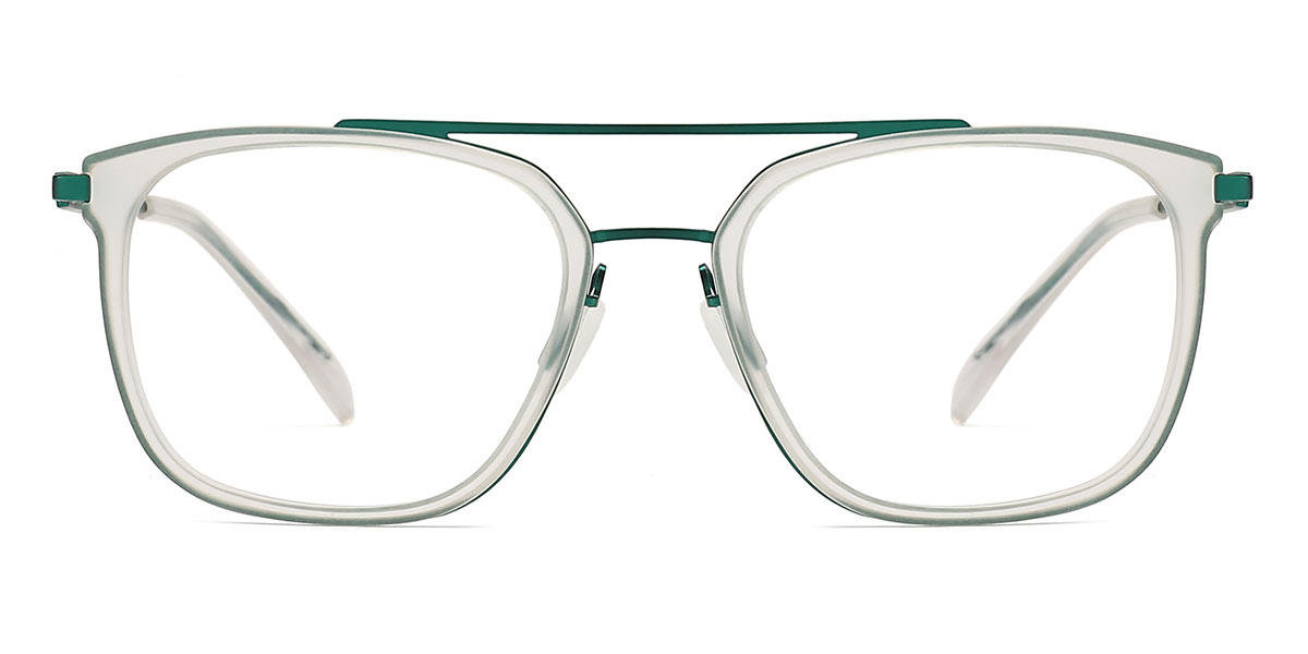 Green Clear Karen - Aviator Glasses