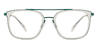 Green Clear Karen - Aviator Glasses