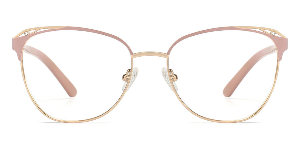 Gold Pink Trent - Square Glasses